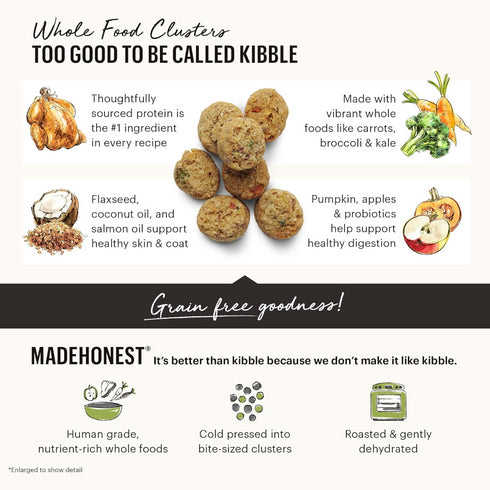 The Honest Kitchen Grain Free Beef Whole Food Clusters - Dry Dog Food - 10lb Bag